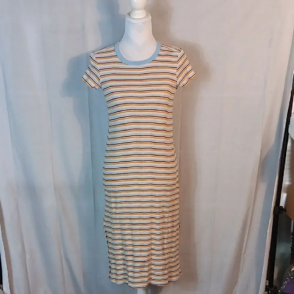 Striped Multicolor Casual Dress